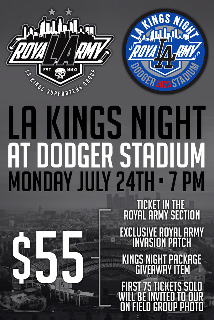 August 6, 2019 Los Angeles Dodgers - LA Kings Night Jersey